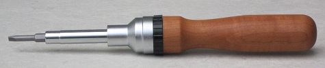 Assembled Ratcheting Screwdriver with Cherry Handle